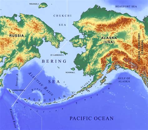 Bering Strait Map For Kids