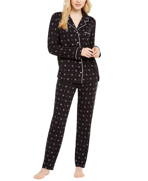 Alfani Printed Super-Soft Pajama Set, Created for Macy's - Macy's