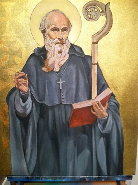 Painting of St. Benedict in progress... — CATHOLIC CHURCH ART