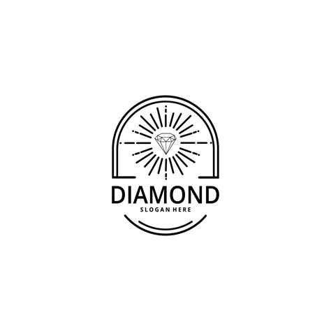 Diamond Jewellery Logo Design Vector. symbol for cosmetics and packaging, jewellery, hand ...