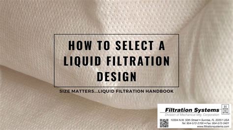 How to Select a Liquid Filtration Design | Filtration Systems - YouTube