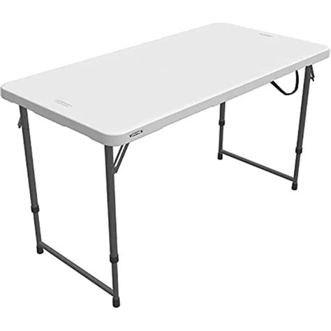 HEIGHT ADJUSTABLE CRAFT Camping and Utility Folding Table, 4 Foot, 4'/48 x 24, $94.45 - PicClick
