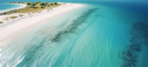 Premium Photo | An aerial view of a sandy beach