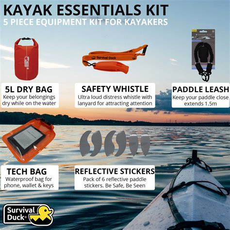 Kayak Accessories 5 Piece Kit Bundle | Survival Duck