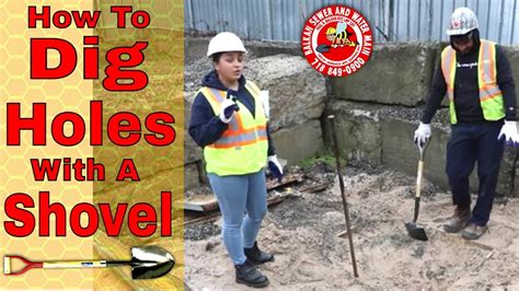 Digging Holes With A Shovel Requires Skill & Safe Practices - YouTube