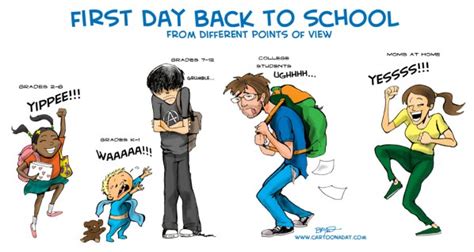 Back to School Cartoon Family Cartoon