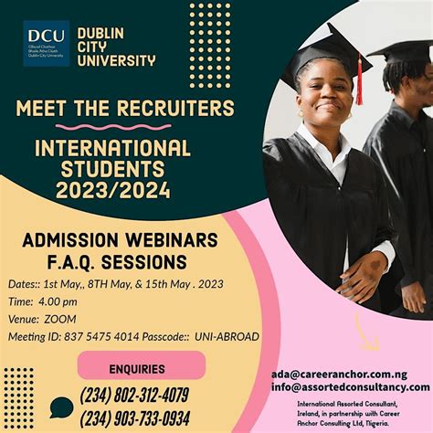 DCU 2023/2024 ADMISSION: MEET THE RECRUITERS, May 15 2023 | Online ...