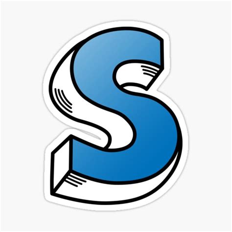 "The Letter S - Blue" Sticker for Sale by FinlayMcNevin | Redbubble