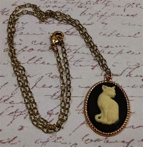 Cat Cameo Necklace – The Marble Faun Books & Gifts