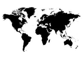 World Map Clip Art Black And White