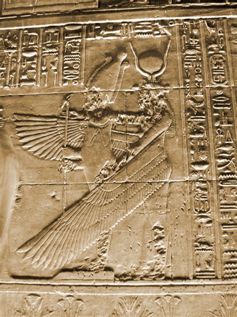 File:Philae Temple Egypt Goddess Isis As Angel Mural Artwork 2004-10-11 ...