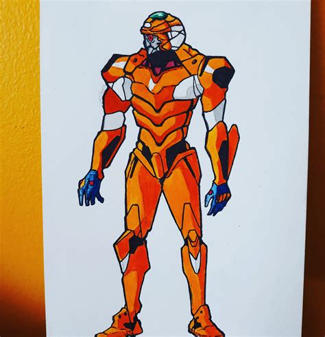 EVA UNIT-00 (Watercolor & fineliners) : r/drawing