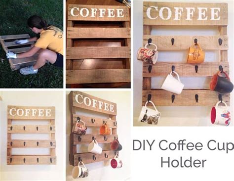 DIY Pallet Coffee Cup Holder - Our Home Sweet Home