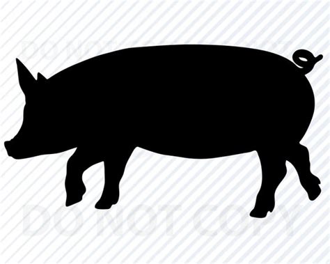 Pig SVG Files for Cricut Pig Clip Art Pig Silhouette Vector - Etsy