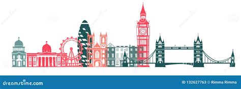 London City Skyline Color Silhouette Background. Vector Illustration Stock Vector - Illustration ...