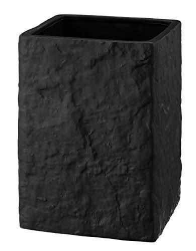 Napco Ceramic black Square Slate Vase with Textured Surface, 7.75" Tall ...