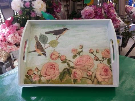 How to Decoupage Wood Tray with Napkins (With images) | Napkin decoupage, Decoupage tutorial ...