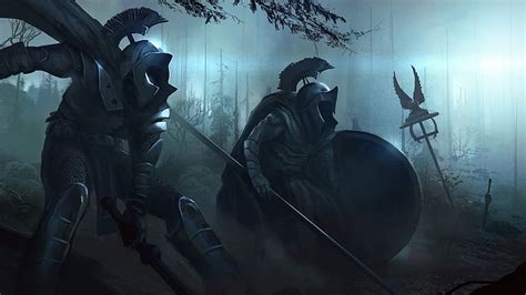 Trojan warriors, forest, warrior, trojan, spear, HD wallpaper | Peakpx