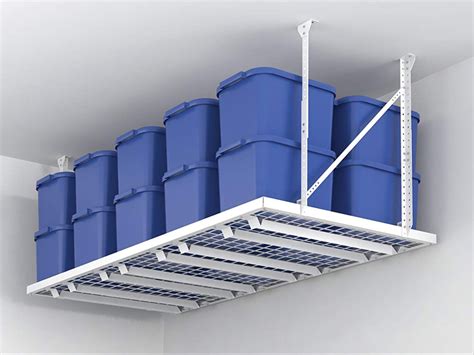 Overhead Garage Storage Racks Will Help Unclutter Your Garage Floor!