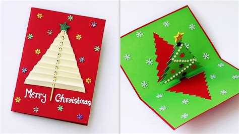 How To Make Pop Up Greeting Cards For Christmas : Diy 3d Christmas Pop Up Card Very Easy How To ...