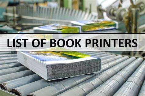 List of Book Printers in the United States and International Book ...