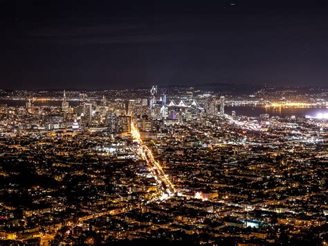 wallpaper night city, top view, city lights HD : Widescreen : High ...