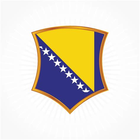 Bosnia flag vector with shield frame 3207106 Vector Art at Vecteezy