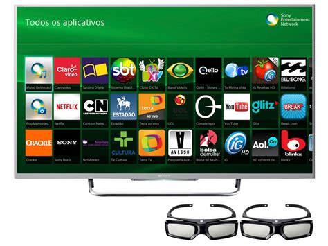 Smart TV LED 3D 55" Sony KDL-55W805B Conversor Integrado 4 HDMI 2 USB ...