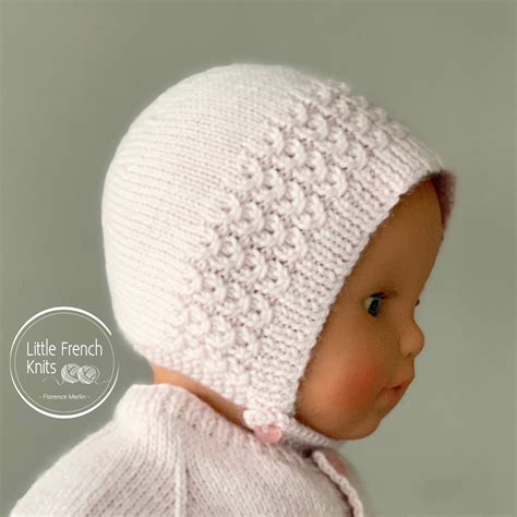 Baby Knitting Pattern Bonnet Hat Wool English Instructions PDF Sizes ...