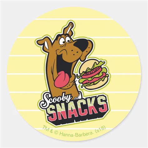 Scooby-Doo "Scooby Snacks" Logo Classic Round Sticker | Zazzle