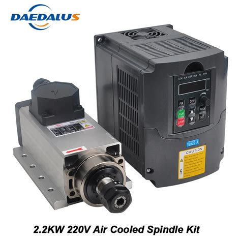 Spindle Motor 2.2KW CNC Spindle ER20 Collet Chuck 2.2KW 220V VFD Inverter Converter Controller ...