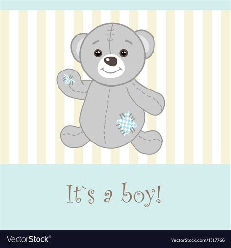 Baby boy announcement card Royalty Free Vector Image