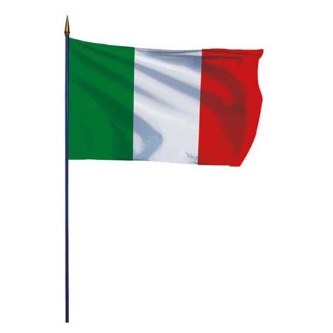 Achat drapeau Italie / drapeau Italien avec hampe - DOUBLET