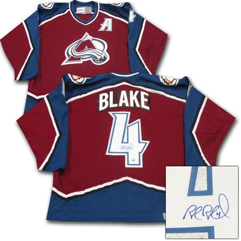 2014 HOF Inductee - Rob Blake Autographed Colorado Avalanche Jersey ...