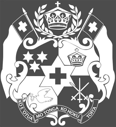 Tonga Coat of Arms Large Vinyl Sticker 500 x 460mm 50 x 46cm. – Jdl ...