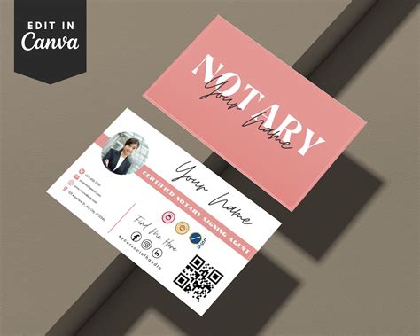 Notary Business Cards,notary Business Card Template,notary Signing Agent,card Template,notary ...