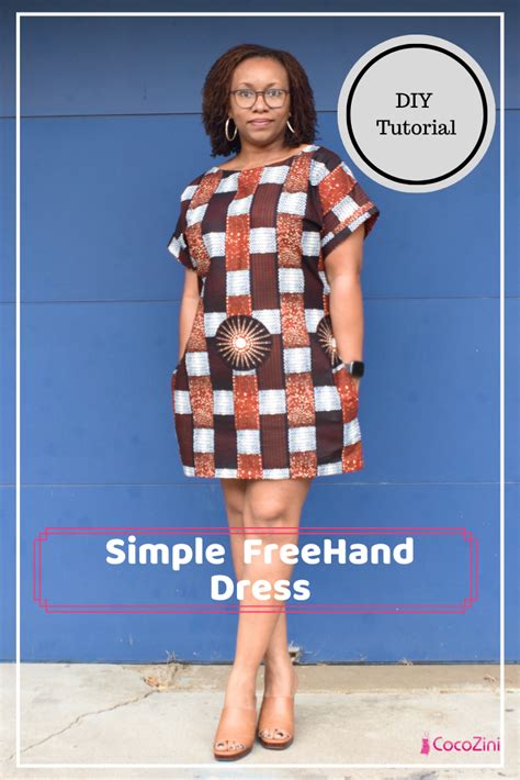 DIY Simple Freehand Dress | African fashion women clothing, African print fashion dresses, Short ...