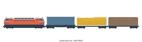 Freight Train Isolated Vector Illustration Stock Vector (Royalty Free) 2162778933 | Shutterstock