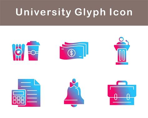 university Vector Icon Set 20647863 Vector Art at Vecteezy