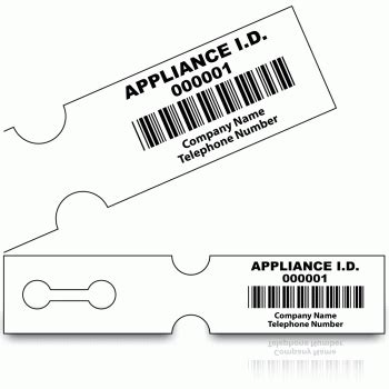 Buy Personalised Tuff Tag Barcode Appliance ID Labels