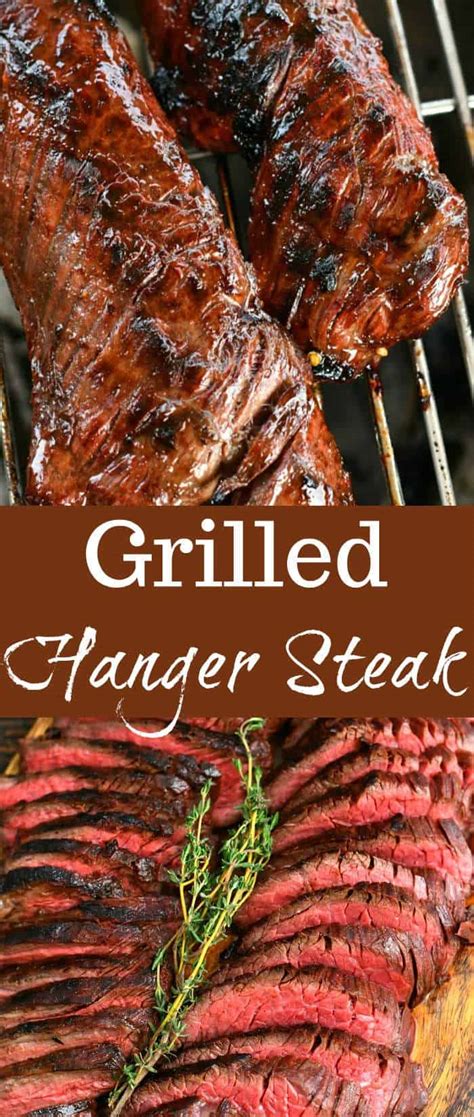 Grilled Hanger Steak - Marinated In Homemade Steak Marinade & Grilled