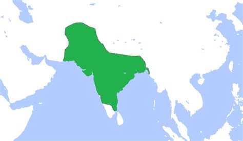 Indian (Mughal) Empire at its greatest extent under Aurangzeb (circa ...