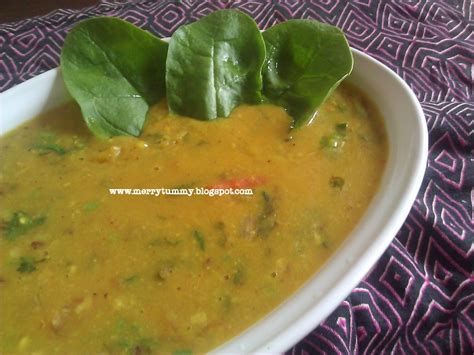 Merry Tummy: Spinach Yellow Daal/ Palak Daal