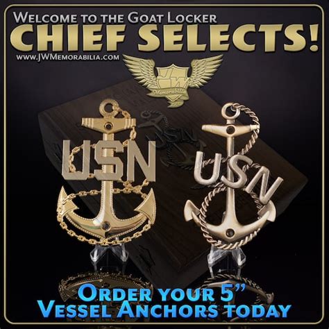 5 CPO Chief Petty Officer Anchors for Vessels Plaques - Etsy