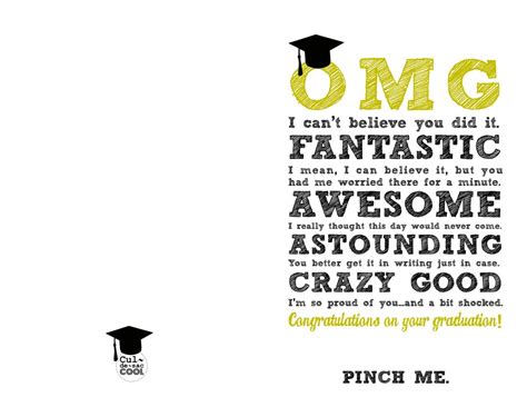 DIY Printable Graduation Cards–‘OMG’ & ‘Be Awesome’