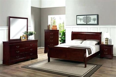 bedroom decorating ideas dark wood | Wood bedroom furniture sets, Cherry wood bedroom furniture ...