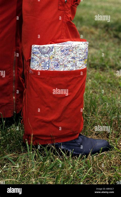 A map in a pilots trouser pocket, North Weald airfield, Essex, UK Stock Photo - Alamy