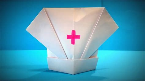 Origami Cap | How to Make a Nurse Paper Cap DIY - Easy Origami ART - YouTube