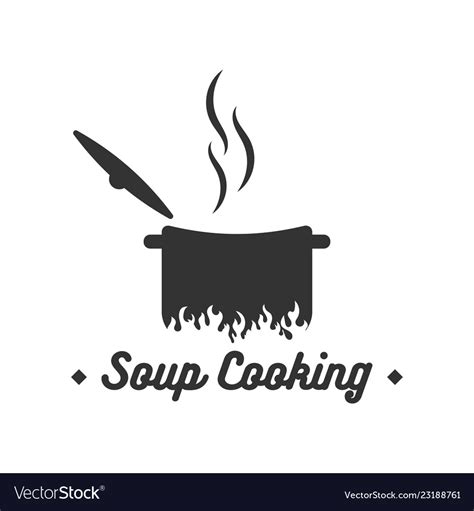 Soup cooking logo design inspiration Royalty Free Vector