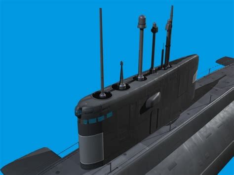 russian kilo class submarine 3d model